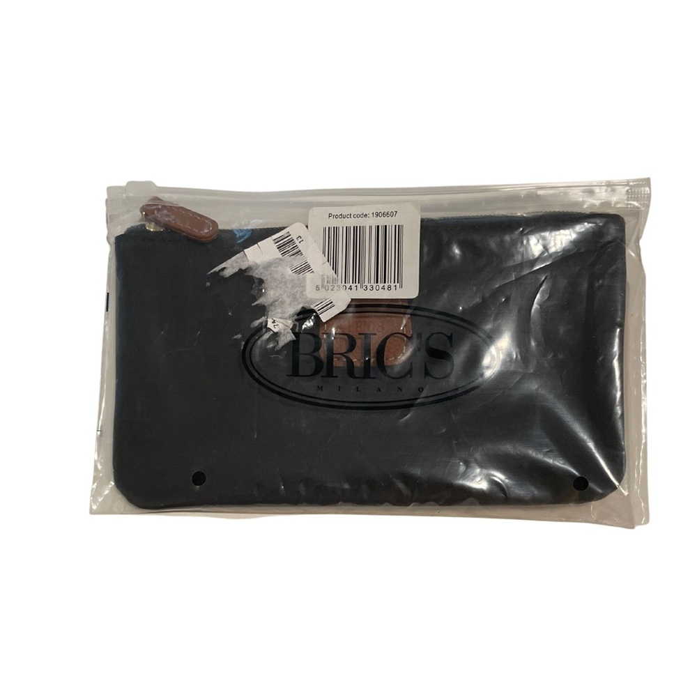 NWT BRIC'S small travel cosmetics bag nylon black Unisex zipper - Picture 5 of 5
